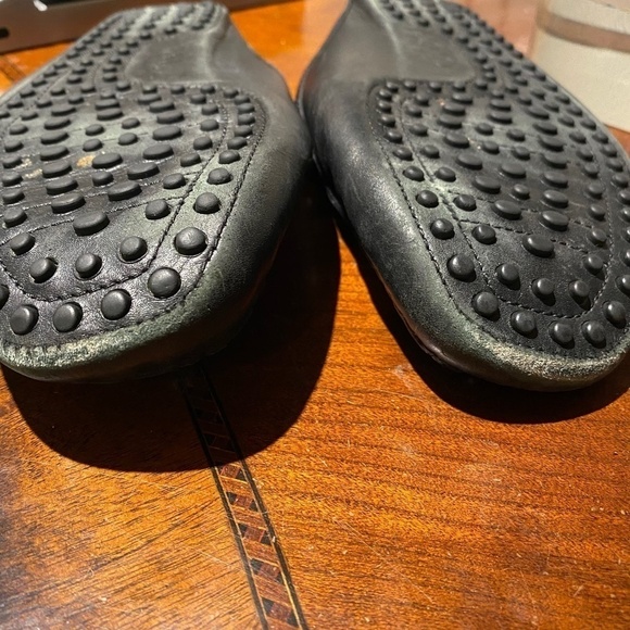 Tod’s Black Leather Flat Mules Size 10 SOLD AS IS - Picture 9 of 11